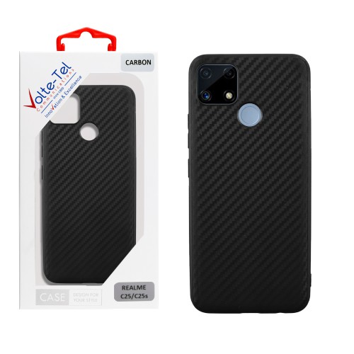 VOLTE-TEL ΘΗΚΗ REALME C25/C25s 6.5" CARBON CAMERA PROTECTIVE BLACK