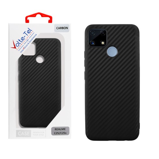 VOLTE-TEL ΘΗΚΗ REALME C25/C25s 6.5" CARBON CAMERA PROTECTIVE BLACK
