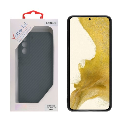 VOLTE-TEL ΘΗΚΗ SAMSUNG S22 PLUS 5G S906 6.6" CARBON CAMERA PROTECTIVE BLACK