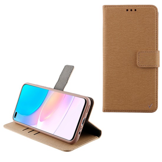 VOLTE-TEL ΘΗΚΗ HUAWEI NOVA 8i 6.67" ALLURE MAGNET BOOK STAND CLIP GOLD