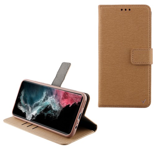 VOLTE-TEL ΘΗΚΗ SAMSUNG S22 ULTRA 5G S908 6.8" ALLURE MAGNET BOOK STAND CLIP GOLD