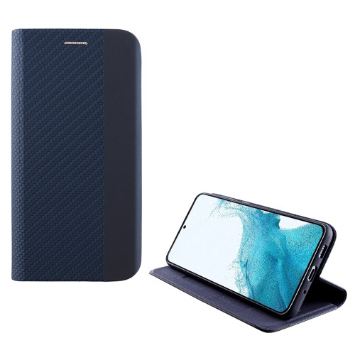 IDOL 1991 ELITE ΘΗΚΗ SAMSUNG S22 5G S901 6.1in  ANTI-RFID BOOK STAND BLUE
