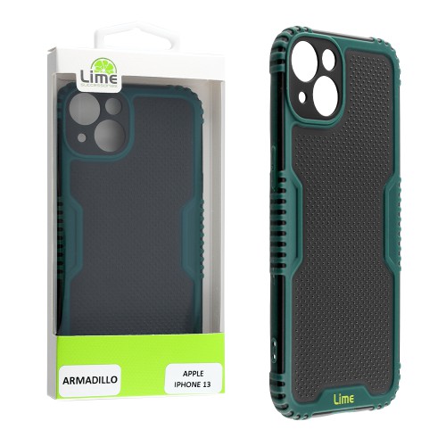 LIME ΘΗΚΗ IPHONE 13 6.1" ARMADILLO FULL CAMERA PROTECTION GREEN