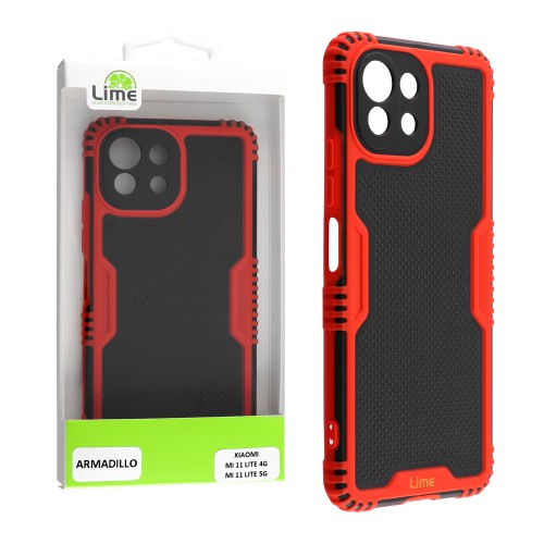 LIME ΘΗΚΗ XIAOMI MI 11 LITE 4G/MI 11 LITE 5G 6.55" ARMADILLO FULL CAMERA PROTECTION RED