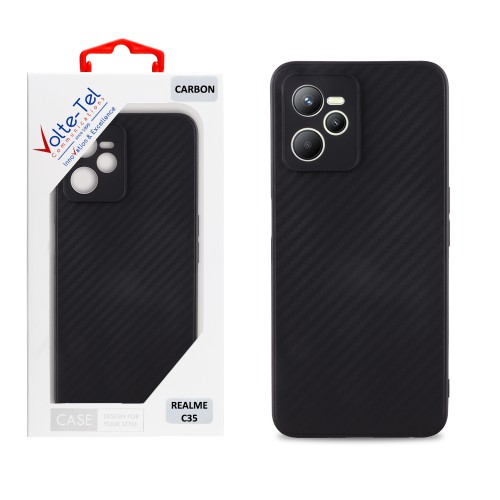 VOLTE-TEL ΘΗΚΗ REALME C35 6.6" CARBON CAMERA PROTECTIVE BLACK