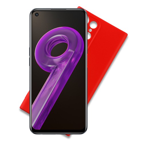 VOLTE-TEL ΘΗΚΗ REALME 9 5G/9 PRO 5G 6.6" SILICON TPU FULL CAMERA PROTECTION RED