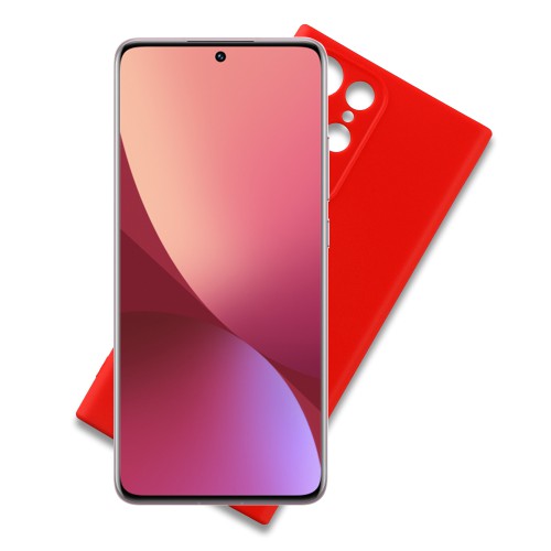 VOLTE-TEL ΘΗΚΗ XIAOMI 12/12X 6.28" SILICON TPU FULL CAMERA PROTECTION RED
