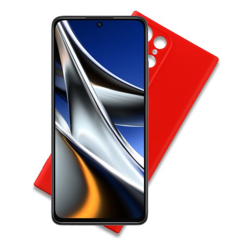 VOLTE-TEL ΘΗΚΗ XIAOMI POCO X4 PRO 5G 6.67" SILICON TPU FULL CAMERA PROTECTION RED