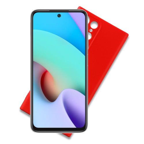 VOLTE-TEL ΘΗΚΗ XIAOMI REDMI 10/REDMI 10 2022 6.5" SILICON TPU FULL CAMERA PROTECTION RED