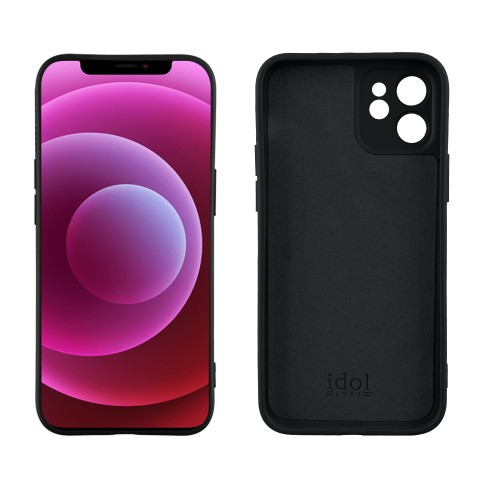 IDOL 1991 ΘΗΚΗ IPHONE 12 MINI 5.4" VELVET TPU 4 SIDE FULL CAMERA PROTECTION BLACK