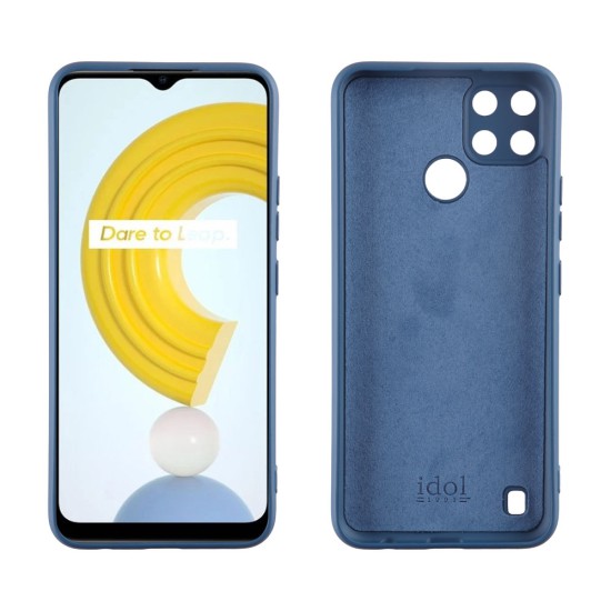 IDOL 1991 ΘΗΚΗ REALME C21Y/C25Y 6.5" VELVET TPU 4 SIDE FULL CAMERA PROTECTION BLUE