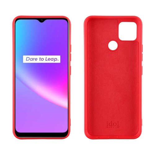 IDOL 1991 ΘΗΚΗ REALME C25/C25s 6.5" VELVET TPU 4 SIDE CAMERA GUARD PROTECTION RED