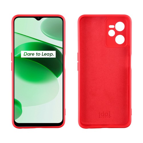 IDOL 1991 ΘΗΚΗ REALME C35 6.6" VELVET TPU 4 SIDE FULL CAMERA PROTECTION RED