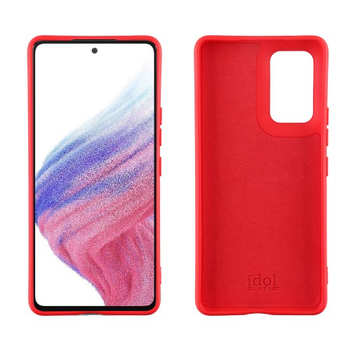 IDOL 1991 ΘΗΚΗ SAMSUNG A53 5G A536 6.5" VELVET TPU 4 SIDE CAMERA GUARD PROTECTION RED