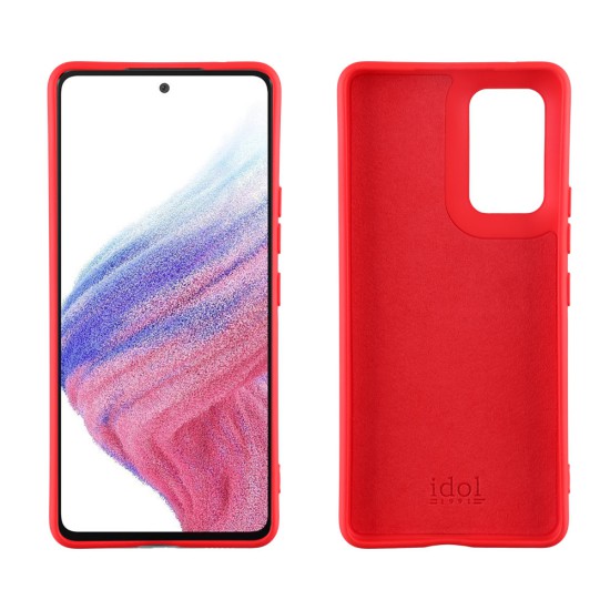 IDOL 1991 ΘΗΚΗ SAMSUNG A53 5G A536 6.5" VELVET TPU 4 SIDE CAMERA GUARD PROTECTION RED