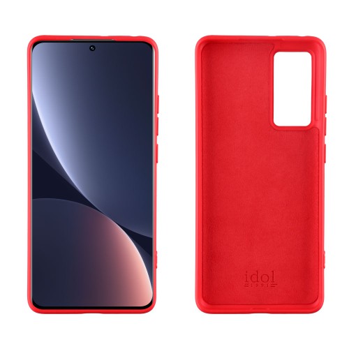 IDOL 1991 ΘΗΚΗ XIAOMI 12/12X 6.28" VELVET TPU 4 SIDE CAMERA GUARD PROTECTION RED