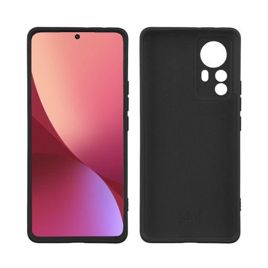 IDOL 1991 ΘΗΚΗ XIAOMI 12 PRO 6.73" VELVET TPU 4 SIDE FULL CAMERA PROTECTION BLACK