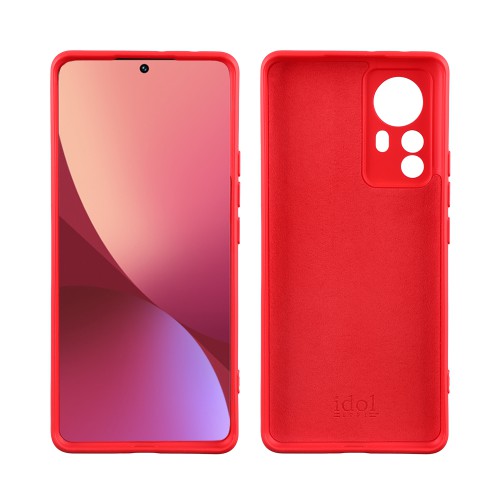 IDOL 1991 ΘΗΚΗ XIAOMI 12 PRO 6.73" VELVET TPU 4 SIDE FULL CAMERA PROTECTION RED