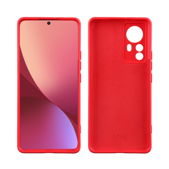 IDOL 1991 ΘΗΚΗ XIAOMI 12 PRO 6.73" VELVET TPU 4 SIDE FULL CAMERA PROTECTION RED