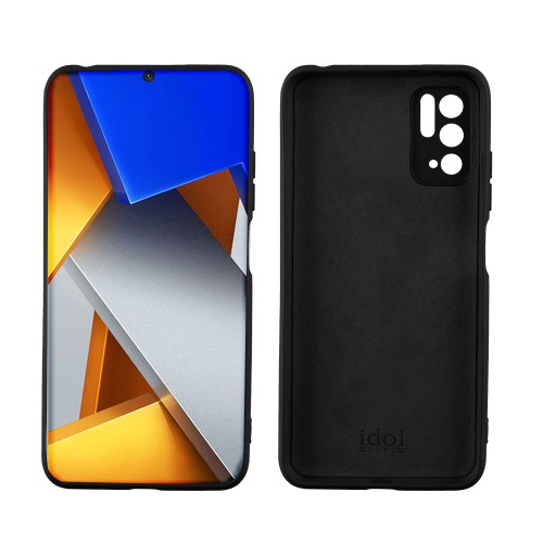 IDOL 1991 ΘΗΚΗ XIAOMI POCO M3 PRO 4G/POCO M3 PRO 5G 6.5" VELVET TPU 4 SIDE FULL CAMERA PROTECTION BLACK