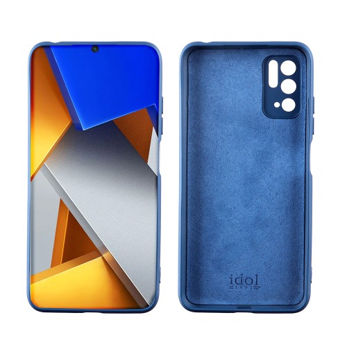IDOL 1991 ΘΗΚΗ XIAOMI POCO M3 PRO 4G/POCO M3 PRO 5G 6.5" VELVET TPU 4 SIDE FULL CAMERA PROTECTION BLUE