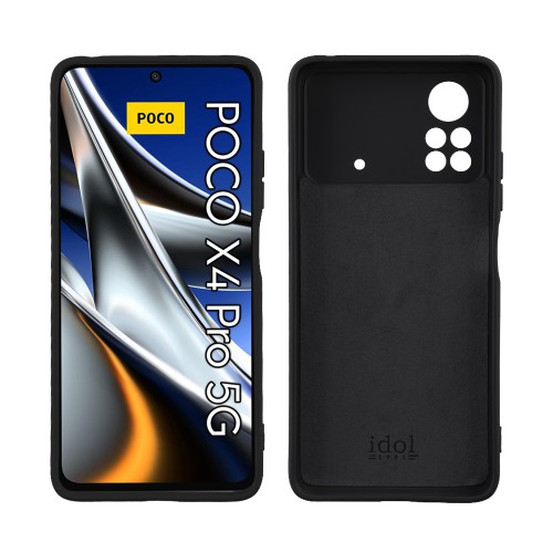IDOL 1991 ΘΗΚΗ XIAOMI POCO X4 PRO 5G 6.67" VELVET TPU 4 SIDE FULL CAMERA PROTECTION BLACK