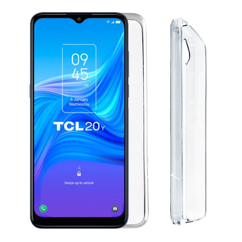 VOLTE-TEL ΘΗΚΗ TCL 20Y/TCL 20E 6.52" SLIMCOLOR AIR TPU CAMERA GUARD ΔΙΑΦΑΝΗ