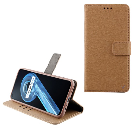 VOLTE-TEL ALLURE ΘΗΚΗ REALME 9i 6.6in  MAGNET BOOK STAND CLIP GOLD