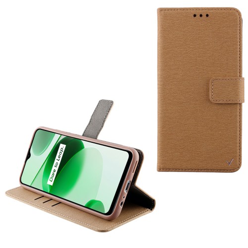 VOLTE-TEL ΘΗΚΗ REALME C35 6.6" ALLURE MAGNET BOOK STAND CLIP GOLD