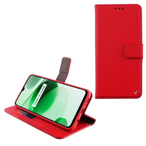VOLTE-TEL ΘΗΚΗ REALME C35 6.6" ALLURE MAGNET BOOK STAND CLIP RED
