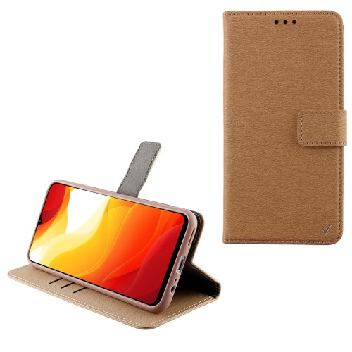 VOLTE-TEL ΘΗΚΗ XIAOMI MI 10 LITE 5G/ MI 10 LITE YOUTH/ MI 10 LITE ZOOM 6.57" ALLURE MAGNET BOOK STAND CLIP GOLD
