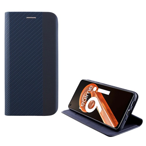 IDOL 1991 ΘΗΚΗ REALME 9i 6.6" ELITE ANTI-RFID BOOK STAND BLUE