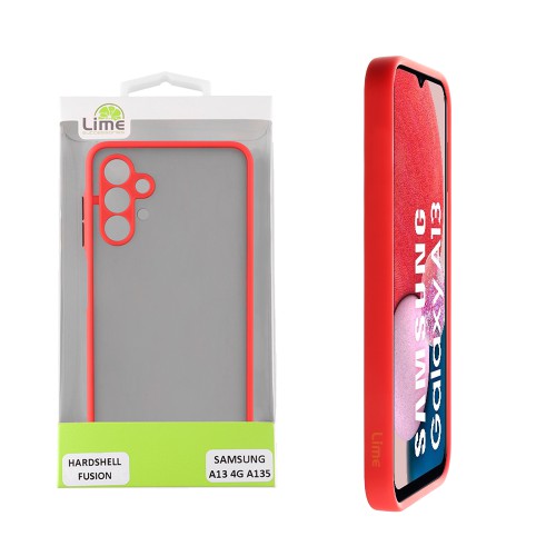 LIME ΘΗΚΗ SAMSUNG A13 4G A135/A137 6.6" HARDSHELL FUSION FULL CAMERA PROTECTION RED WITH BLACK KEYS