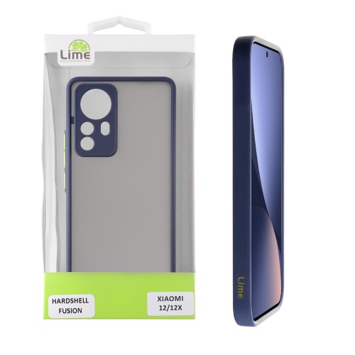 LIME HARDSHELL FUSION ΘΗΚΗ XIAOMI 12/12X 6.28in  FULL CAMERA PROTECTION BLUE WITH YELLOW KEYS