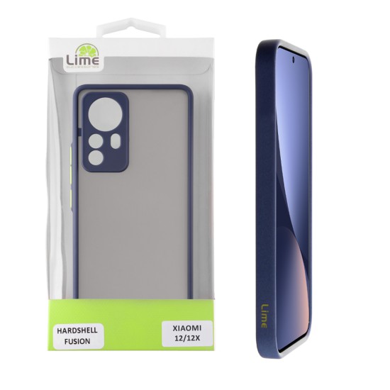 LIME HARDSHELL FUSION ΘΗΚΗ XIAOMI 12/12X 6.28in  FULL CAMERA PROTECTION BLUE WITH YELLOW KEYS