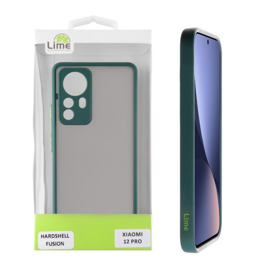 LIME HARDSHELL FUSION ΘΗΚΗ XIAOMI 12 PRO 6.73in  FULL CAMERA PROTECTION GREEN WITH YELLOW KEYS