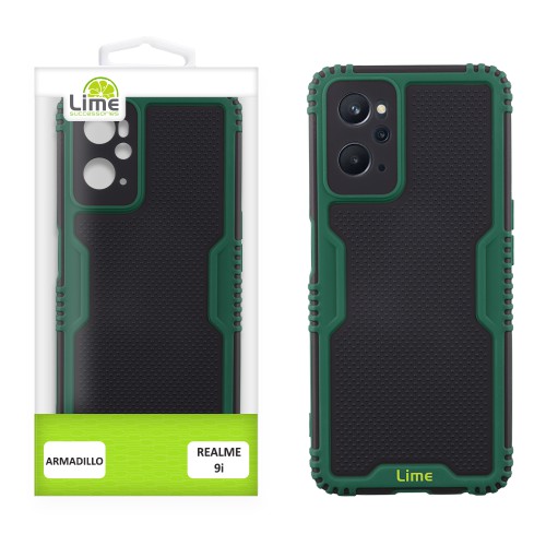 LIME ΘΗΚΗ REALME 9i 6.6" ARMADILLO FULL CAMERA PROTECTION GREEN