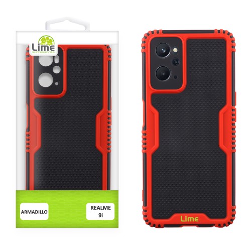 LIME ΘΗΚΗ REALME 9i 6.6" ARMADILLO FULL CAMERA PROTECTION RED