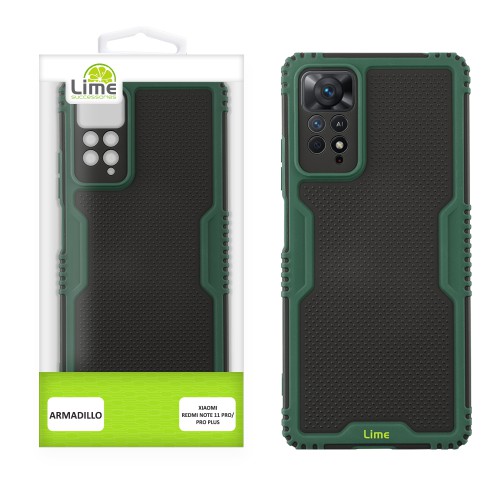 LIME ΘΗΚΗ XIAOMI REDMI NOTE 11 PRO 4G/5G 6.67" ARMADILLO FULL CAMERA PROTECTION GREEN