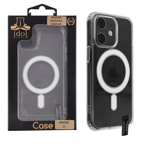 IDOL 1991 ΘΗΚΗ IPHONE 11 6.1" MAGSAFE ANTISHOCK CLEAR AIR BACK COVER TPU CAMERA GUARD ΔΙΑΦΑΝΗ