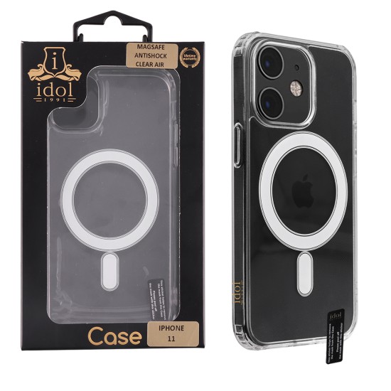 IDOL 1991 ΘΗΚΗ IPHONE 11 6.1" MAGSAFE ANTISHOCK CLEAR AIR BACK COVER TPU CAMERA GUARD ΔΙΑΦΑΝΗ