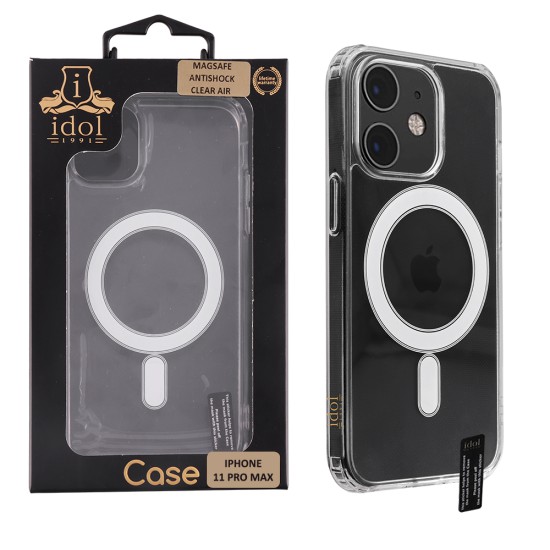IDOL 1991 ΘΗΚΗ IPHONE 11 PRO MAX 6.5" MAGSAFE ANTISHOCK CLEAR AIR BACK COVER TPU CAMERA GUARD ΔΙΑΦΑΝΗ