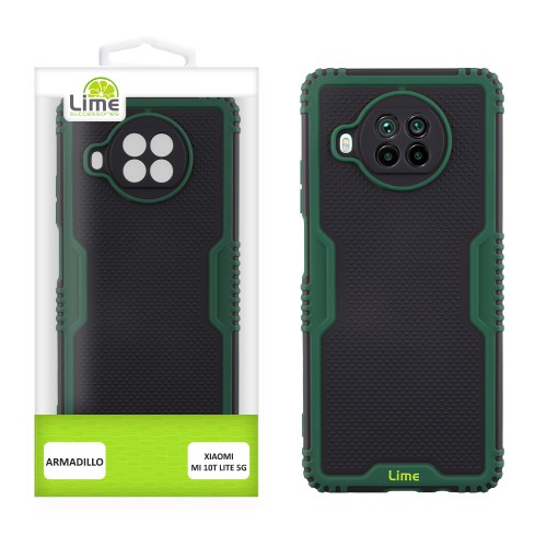 LIME ΘΗΚΗ XIAOMI MI 10T LITE 5G/REDMI NOTE 9 PRO 5G 6.67" ARMADILLO FULL CAMERA PROTECTION GREEN