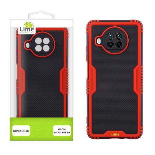 LIME ΘΗΚΗ XIAOMI MI 10T LITE 5G/REDMI NOTE 9 PRO 5G 6.67" ARMADILLO FULL CAMERA PROTECTION RED
