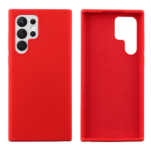 IDOL 1991 ΘΗΚΗ SAMSUNG S22 ULTRA 5G S908 6.8" VELVET ELITE TPU 4 SIDE CAMERA GUARD RED