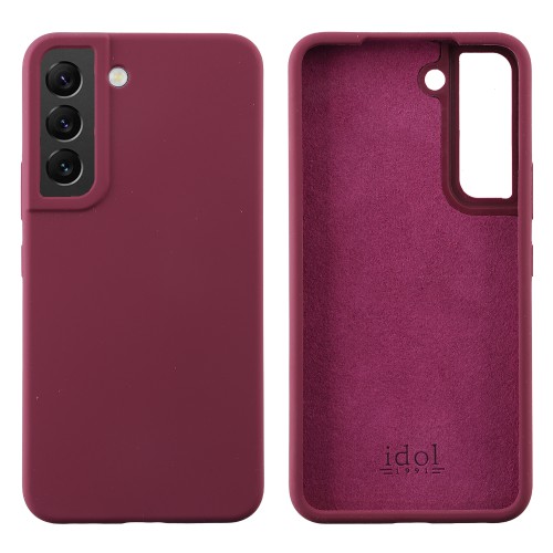 IDOL 1991 ΘΗΚΗ SAMSUNG S22 5G S901 6.1" VELVET ELITE TPU 4 SIDE CAMERA GUARD BURGUNDY