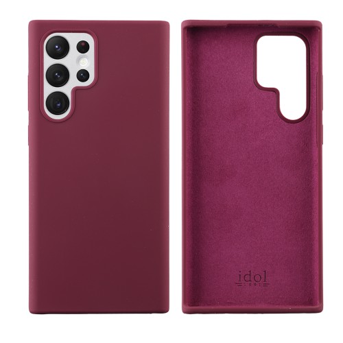 IDOL 1991 ΘΗΚΗ SAMSUNG S22 ULTRA 5G S908 6.8" VELVET ELITE TPU 4 SIDE CAMERA GUARD BURGUNDY