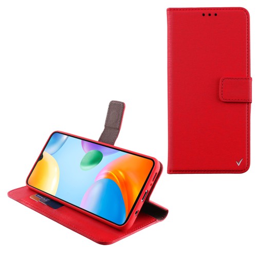 VOLTE-TEL ΘΗΚΗ XIAOMI REDMI 10C/REDMI 10 POWER 6.71" ALLURE MAGNET BOOK STAND CLIP RED