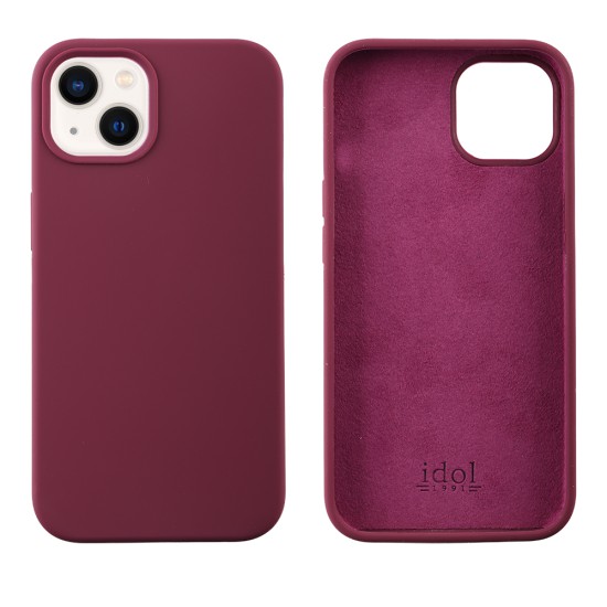 IDOL 1991 ΘΗΚΗ IPHONE 13 6.1" VELVET ELITE TPU 4 SIDE CAMERA GUARD BURGUNDY
