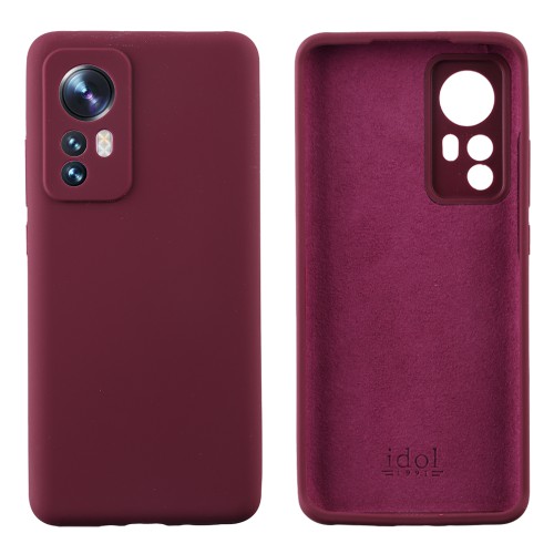 IDOL 1991 ΘΗΚΗ XIAOMI 12/12X 6.28" VELVET ELITE TPU 4 SIDE FULL CAMERA PROTECTION BURGUNDY